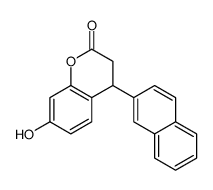 7-hydroxy-4-naphthalen-2-yl-3,4-dihydrochromen-2-one Structure