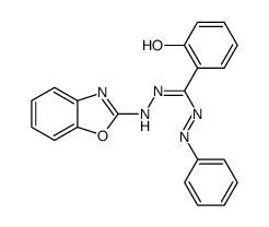 1-benzooxazol-2-yl-3-(2-hydroxy-phenyl)-5-phenyl-formazan结构式