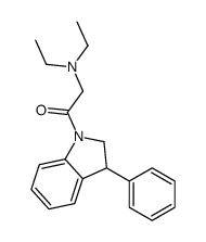 2-(diethylamino)-1-(3-phenyl-2,3-dihydroindol-1-yl)ethanone结构式