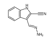 3-Hydrazonomethyl-1H-indole-2-carbonitrile结构式