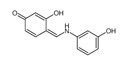 3-hydroxy-4-[(3-hydroxyanilino)methylidene]cyclohexa-2,5-dien-1-one Structure