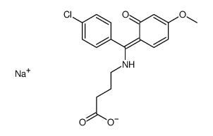 sodium,4-[[(4-chlorophenyl)-(4-methoxy-6-oxocyclohexa-2,4-dien-1-ylidene)methyl]amino]butanoate Structure