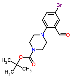 tert-Butyl 4-(4-bromo-2-formylphenyl)piperazine-1-carboxylate Structure