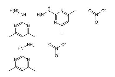 (4,6-dimethylpyrimidin-2-yl)hydrazine,nickel(2+),dinitrate Structure