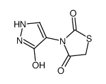 3-(3-oxo-1,2-dihydropyrazol-4-yl)-1,3-thiazolidine-2,4-dione结构式