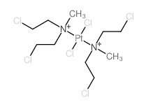 2-chloro-N-(2-chloroethyl)-N-methyl-ethanamine; dichloroplatinum结构式