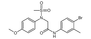 N-(4-bromo-3-methylphenyl)-2-(4-methoxy-N-methylsulfonylanilino)acetamide结构式