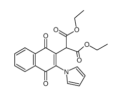 (1,4-dioxo-3-pyrrol-1-yl-1,4-dihydro-naphthalen-2-yl)-malonic acid diethyl ester结构式