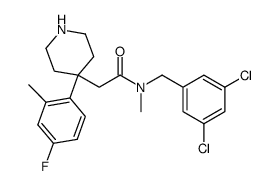 N-(3,5-dichlorobenzyl)-2-[4-(4-fluoro-2-methyl-phenyl)-piperidin-4-yl]-N-methyl-acetamide Structure