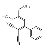 4,4-双(甲硫)-2-苯基-1,3-丁二烯-1,1-二甲腈结构式