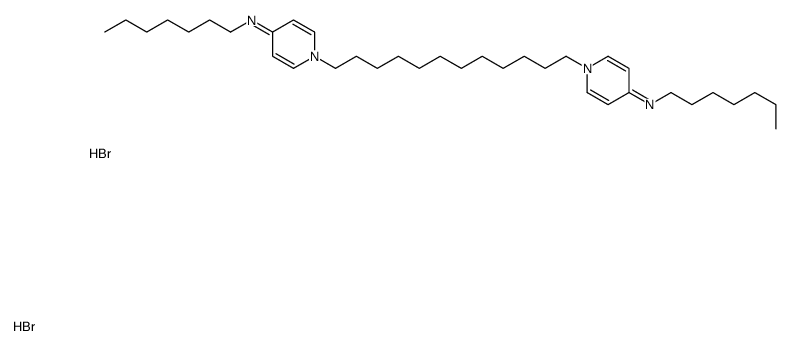 N-heptyl-1-[12-[4-(heptylamino)pyridin-1-ium-1-yl]dodecyl]pyridin-1-ium-4-amine,dibromide结构式