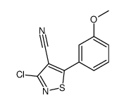 3-chloro-5-(3-methoxyphenyl)-1,2-thiazole-4-carbonitrile结构式
