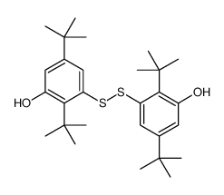 2,5-ditert-butyl-3-[(2,5-ditert-butyl-3-hydroxyphenyl)disulfanyl]phenol结构式