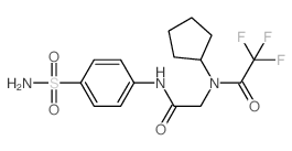 Acetamide, N-[2-[[4-(aminosulfonyl)phenyl]amino]-2-oxoethyl]-N-cyclopentyl-2,2,2-trifluoro- picture