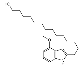 14-(4-methoxy-1H-indol-2-yl)tetradecan-1-ol结构式