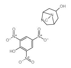 8-Azabicyclo[3.2.1]octan-3-ol, 8-methyl-, endo-, compd. with 2,4,6-trinitrophenol (1:1)结构式
