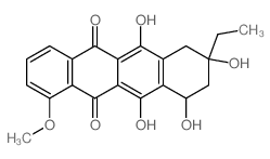 8-ethyl-6,8,10,11-tetrahydroxy-1-methoxy-9,10-dihydro-7H-tetracene-5,12-dione Structure