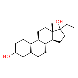 17 alpha-ethyl-5 xi-estrane-3 xi,17 beta-diol structure