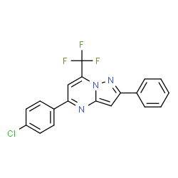 5-(4-Chlorophenyl)-2-phenyl-7-(trifluoromethyl)pyrazolo[1,5-a]pyrimidine结构式