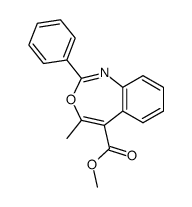 methyl 4-methyl-2-phenyl-3,1-benzoxazepine-5-carboxylate结构式