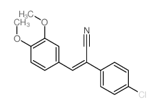 2-(4-Chlorophenyl)-3-(3,4-dimethoxyphenyl)acrylonitrile structure