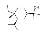 (1R)-1r-Methyl-1-aethyl-2c-isopropyl-4c-(α-hydroxy-isopropyl)-cyclohexan结构式