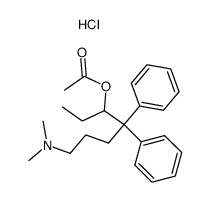 5-acetoxy-1-dimethylamino-4,4-diphenyl-heptane, hydrochloride Structure