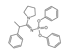 diphenyl N-[2-phenyl-1-(1-pyrrolidinyl)propylidene]phosphoramidate Structure