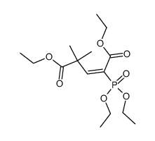 (E)-tetraethyl 4,4-dimethyl-2-phosphonopent-2-enediodate Structure