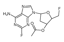 [(2S,3S,5R)-5-(6-amino-2-fluoropurin-9-yl)-2-(fluoromethyl)oxolan-3-yl] acetate结构式