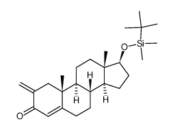 2-methylene-17β-(tert-butyldimethylsiloxy)androst-4-en-3-one结构式
