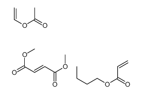 butyl prop-2-enoate,dimethyl (Z)-but-2-enedioate,ethenyl acetate结构式