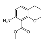 Benzoic acid, 6-amino-3-ethyl-2-methoxy-, methyl ester (9CI)结构式