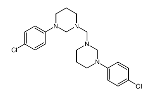 1-(4-chlorophenyl)-3-[[3-(4-chlorophenyl)-1,3-diazinan-1-yl]methyl]-1,3-diazinane Structure