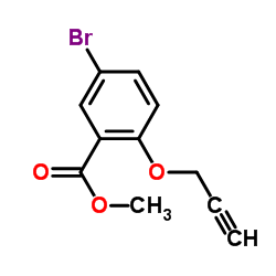 Methyl 5-bromo-2-(2-propyn-1-yloxy)benzoate结构式