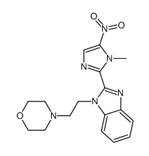 4-[2-[2-(1-methyl-5-nitroimidazol-2-yl)benzimidazol-1-yl]ethyl]morpholine Structure