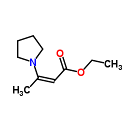 (Z)-3-(吡咯烷-1-基)2-丁酸乙酯结构式