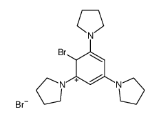 1-(6-bromo-3,5-di(pyrrolidin-1-yl)cyclohexa-2,4-dien-1-ylidene)pyrrolidin-1-ium bromide Structure