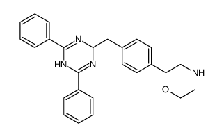 2-[4-[(2,6-diphenyl-1,4-dihydro-1,3,5-triazin-4-yl)methyl]phenyl]morpholine Structure