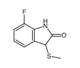 7-Fluoro-3-(methylsulfanyl)-1,3-dihydro-2H-indol-2-one结构式