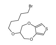 3-(5-bromopentoxy)-3,4-dihydro-2H-thieno[3,4-b][1,4]dioxepine结构式