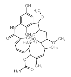 Geldanamycin,18,21-didehydro-6,17-didemethoxy-18,21-dideoxo-18,21-dihydroxy-15-methoxy-6-methyl-11-O-methyl-,(6S,15R)- picture