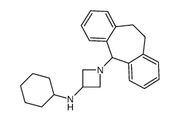 N-cyclohexyl-1-(6,11-dihydro-5H-dibenzo[1,2-a:1',2'-e][7]annulen-11-yl)azetidin-3-amine结构式