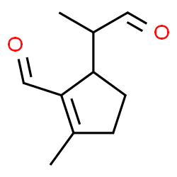 2-Formyl-α,3-dimethyl-2-cyclopentene-1-acetaldehyde结构式