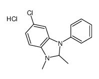 5-chloro-1,2-dimethyl-3-phenyl-1,2-dihydrobenzimidazol-1-ium,chloride Structure
