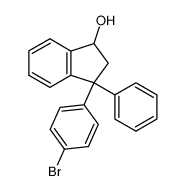 3-(p-bromophenyl)-3-phenyl-1-indanol结构式