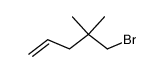 5-bromo-4,4-dimethyl-1-pentene结构式
