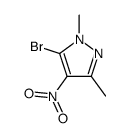 5-bromo-1,3-dimethyl-4-nitropyrazole结构式