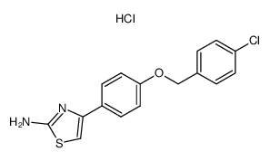 2-amino-4-<4-(4-chlorobenzyloxy)phenyl>thiazole hydrochloride Structure