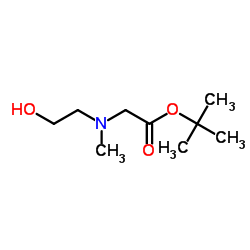 2-Methyl-2-propanyl N-(2-hydroxyethyl)-N-methylglycinate结构式